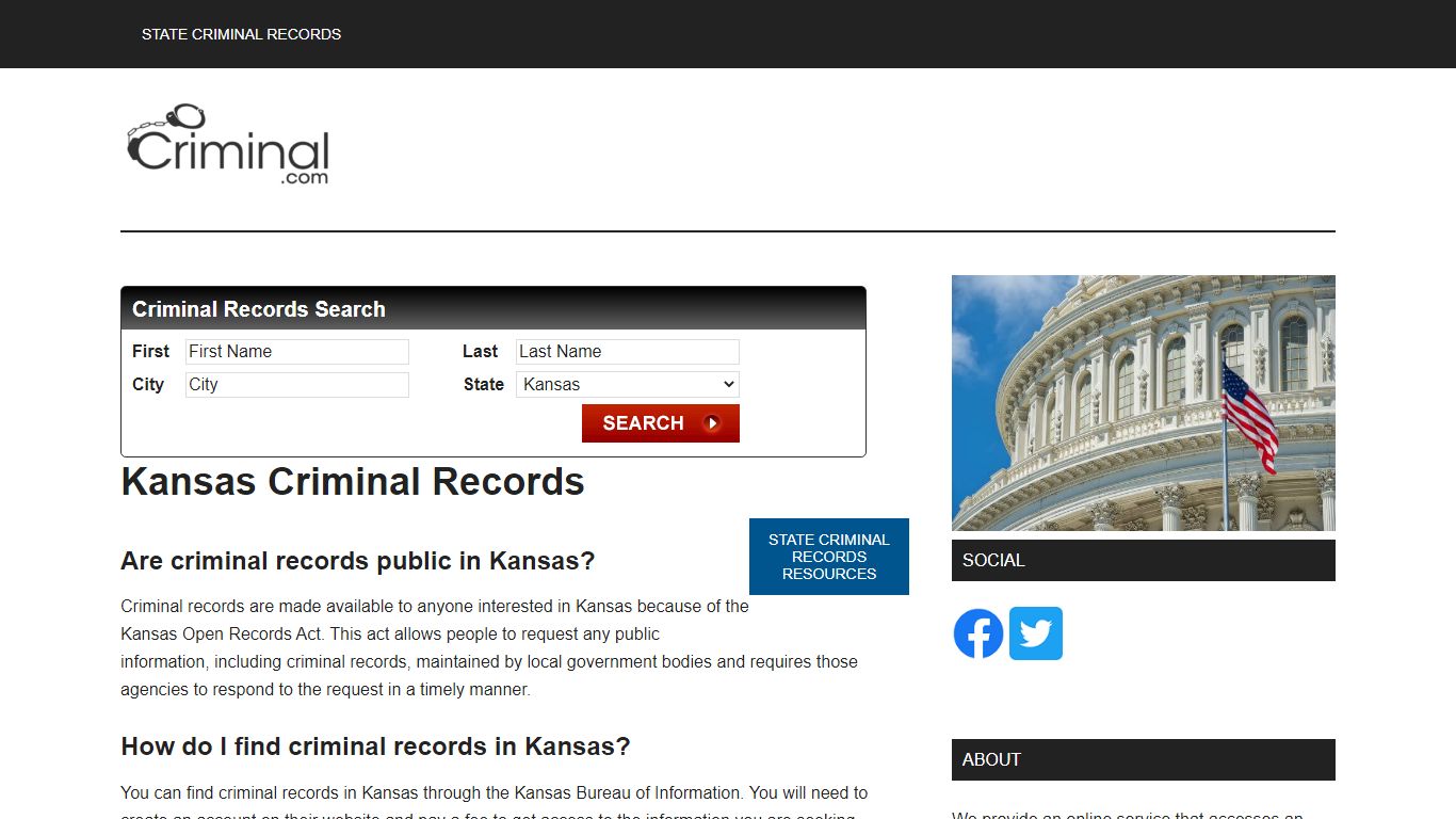 Kansas Criminal Records